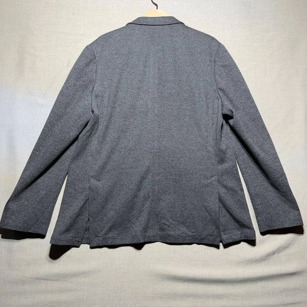 Faherty Blazer Mens XL Gray Solid Ideal Blazer MTF1902-GRY Reserve Knit Japan